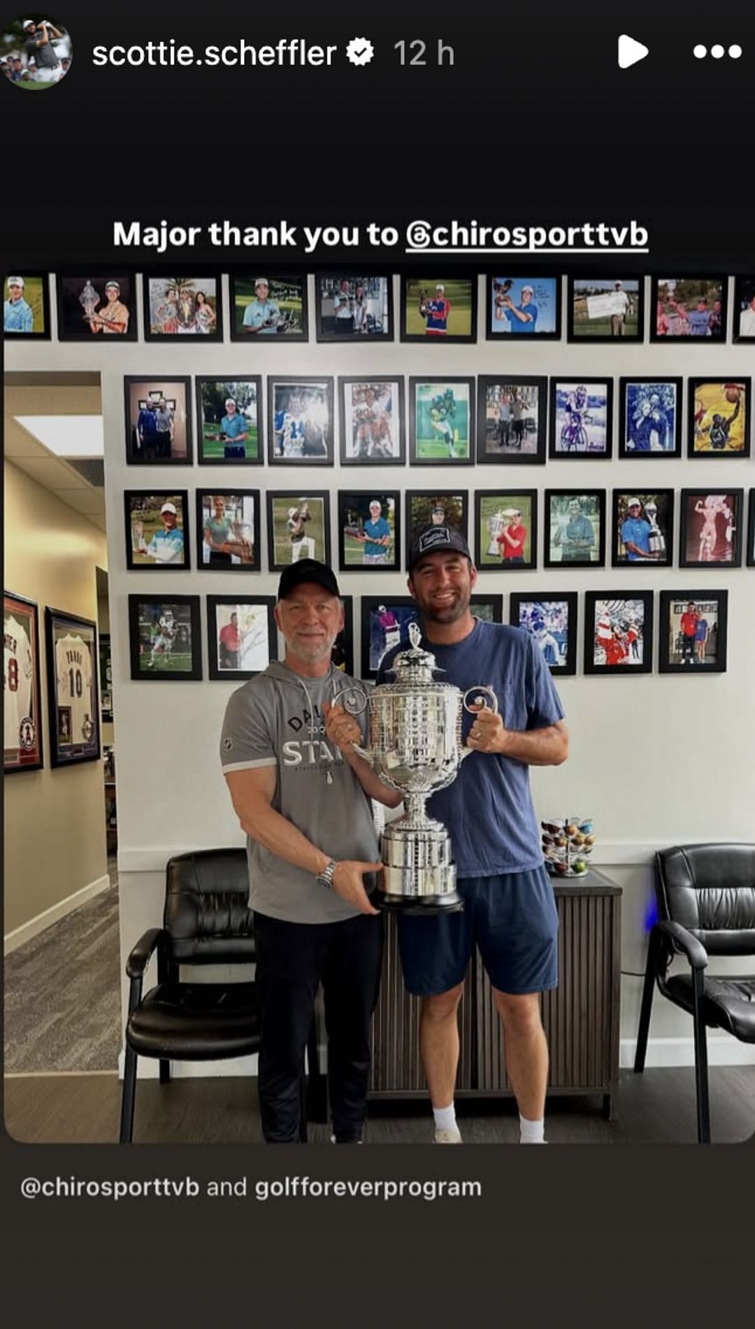 Scottie Scheffler with Dr. Troy Van Biezen